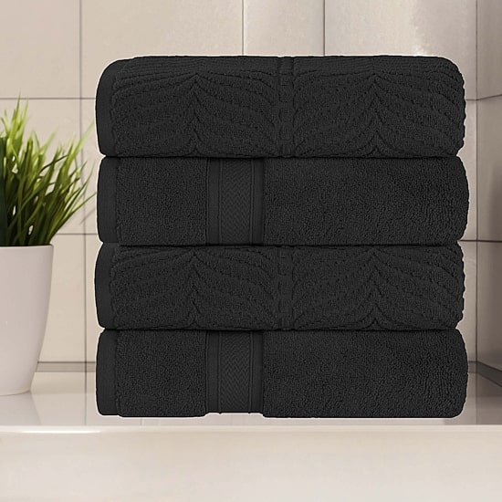 SUPERIOR® Chevron Collection | 100% Cotton 4-pc. Quick Dry Chevron Bath Towel