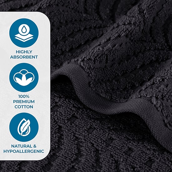 SUPERIOR® Chevron Collection | 100% Cotton 4-pc. Quick Dry Chevron Bath Towel