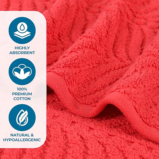 SUPERIOR® Chevron Collection | 100% Cotton 6-pc. Solid Hand Towel