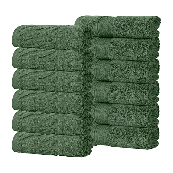 SUPERIOR® Chevron Collection | 100% Cotton 12-pc. Quick Dry Washcloth