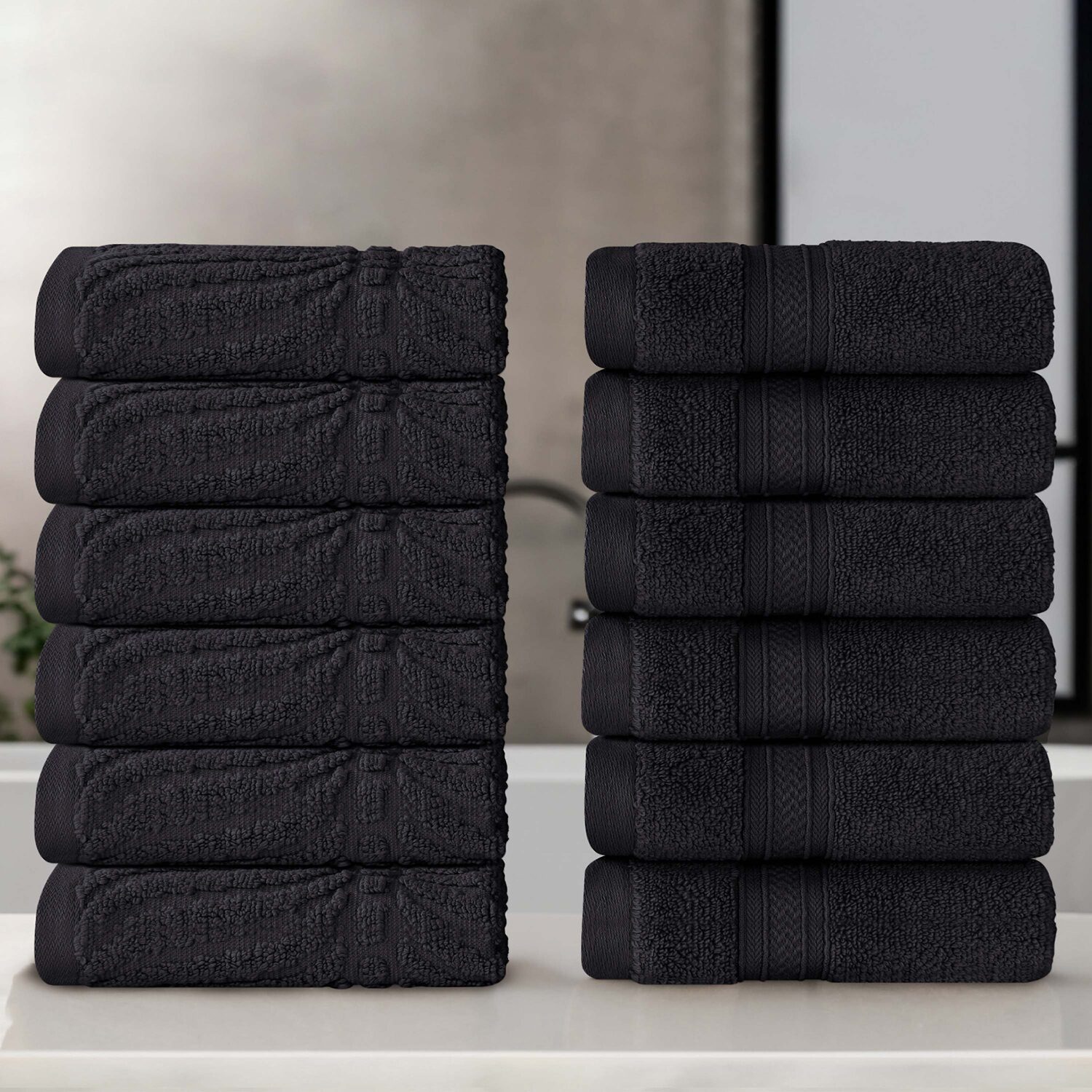 SUPERIOR® Chevron Collection | 100% Cotton 12-pc. Quick Dry Washcloth