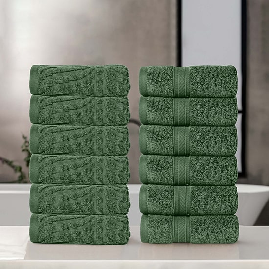 SUPERIOR® Chevron Collection | 100% Cotton 12-pc. Quick Dry Washcloth