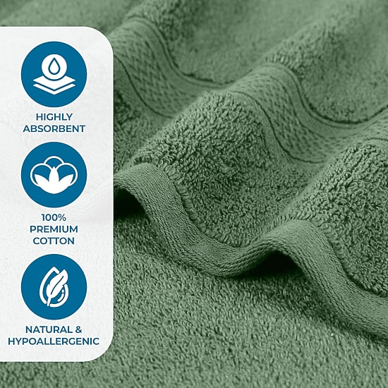 SUPERIOR® Chevron Collection | 100% Cotton 12-pc. Quick Dry Washcloth