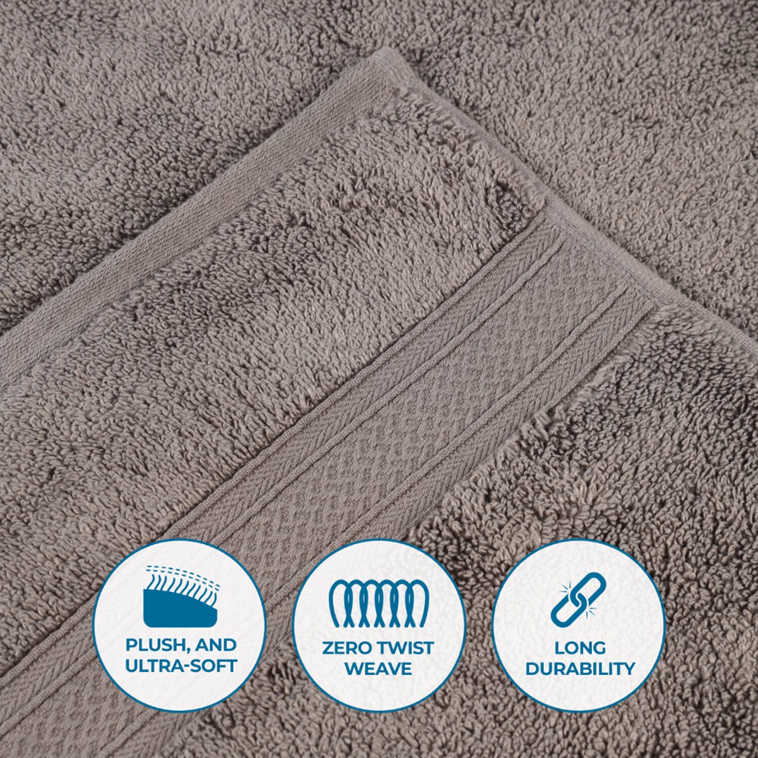 SUPERIOR® Chevron Collection | 100% Cotton 3-pc. Quick Dry Bath Towel Set