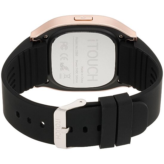 iTouch Black Rosegold Tone Smart Watch-JCI3160RG590-003