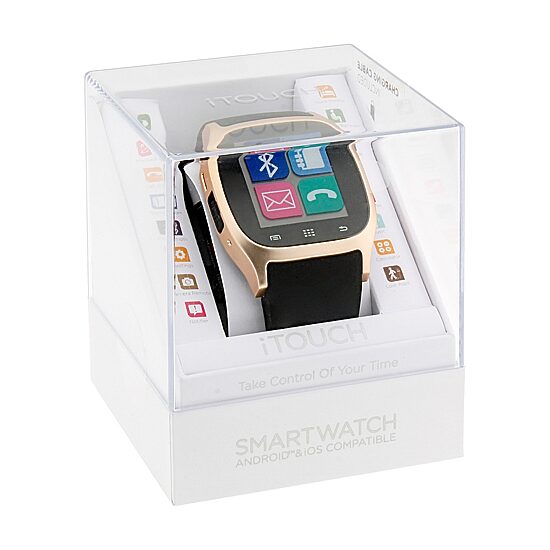 iTouch Black Rosegold Tone Smart Watch-JCI3160RG590-003
