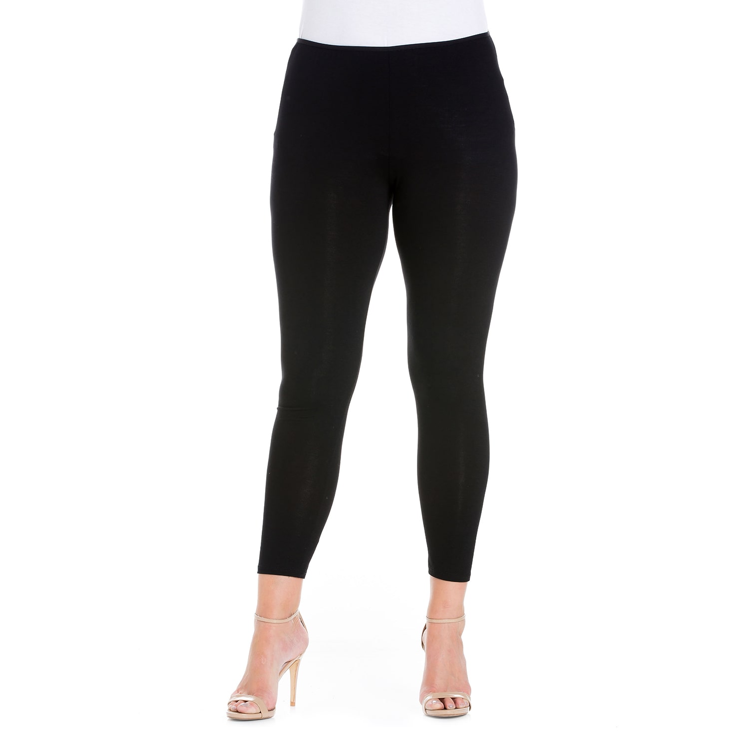 24seven Comfort Apparel Womens Plus Slim Mid Rise Ankle Pant