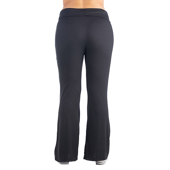 24seven Comfort Apparel Womens Plus Mid Rise Flare Palazzo Pant