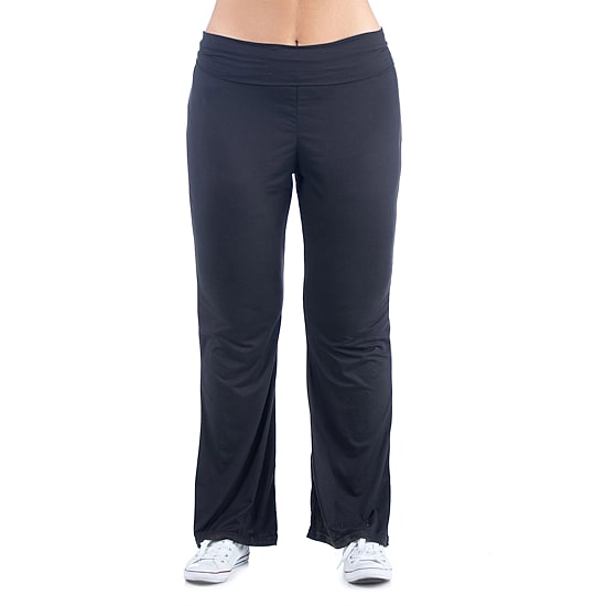 24seven Comfort Apparel Womens Plus Mid Rise Flare Palazzo Pant