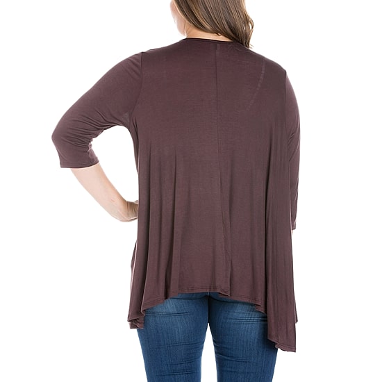 24seven Comfort Apparel Womens Plus Midweight Softshell Vest Jacket