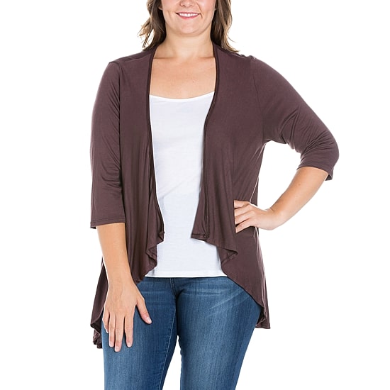 24seven Comfort Apparel Womens Plus Midweight Softshell Vest Jacket