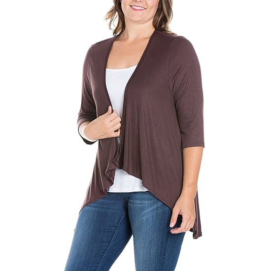 24seven Comfort Apparel Womens Plus Midweight Softshell Vest Jacket