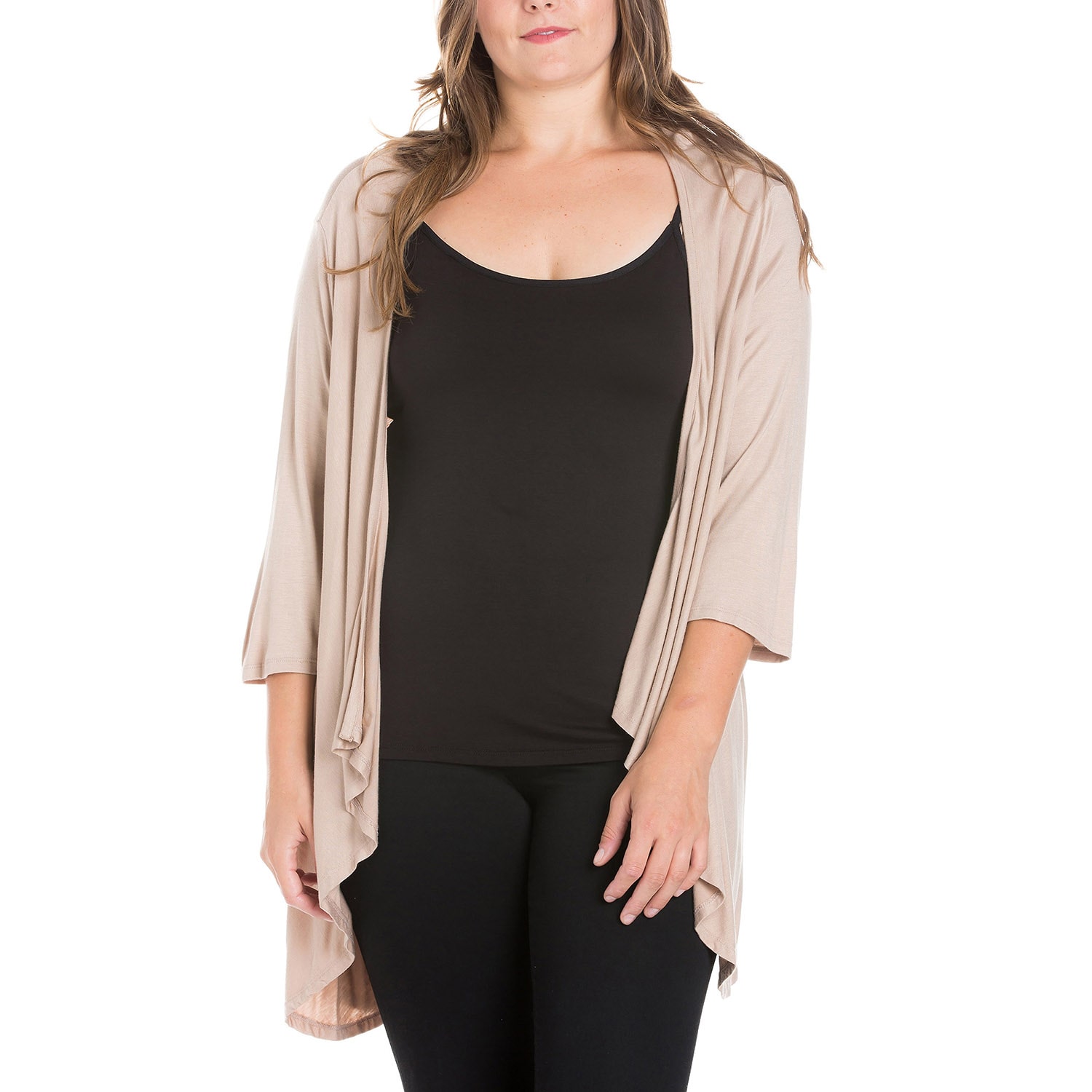 24seven Comfort Apparel Womens Plus Midweight Softshell Vest Jacket
