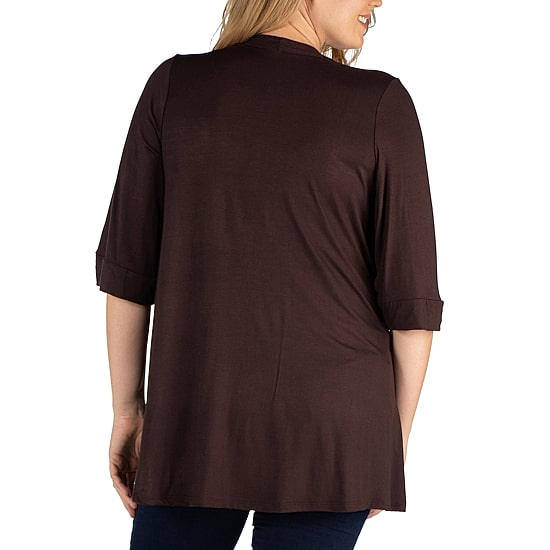 24seven Comfort Apparel Womens Plus Midweight Softshell Vest Jacket