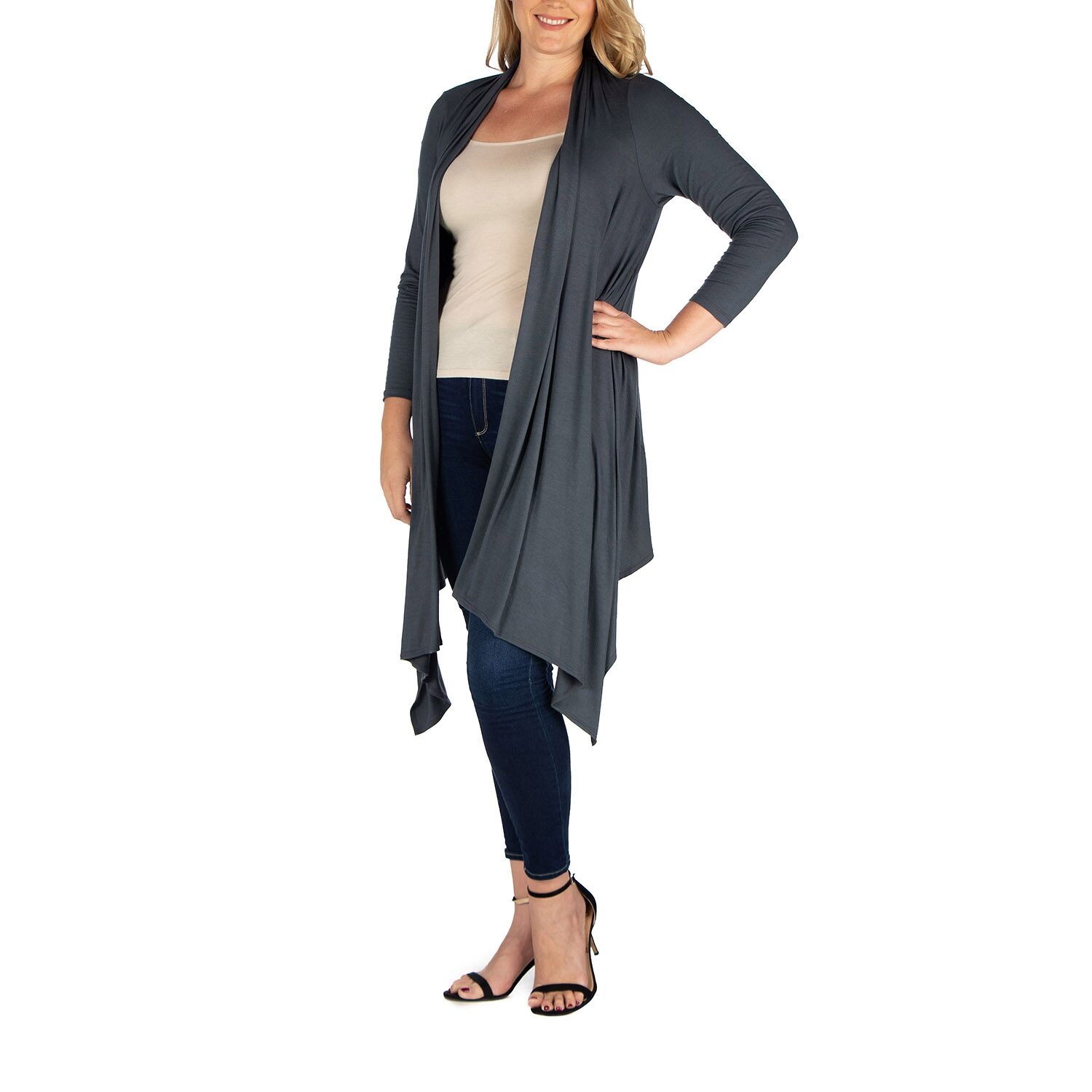 24seven Comfort Apparel Womens Plus Midweight Softshell Vest Jacket