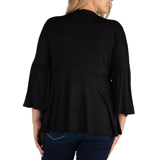 24seven Comfort Apparel Womens Plus Midweight Softshell Vest Jacket