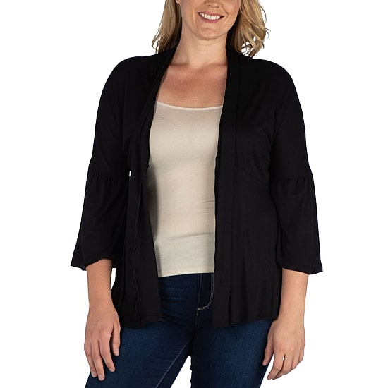 24seven Comfort Apparel Womens Plus Midweight Softshell Vest Jacket
