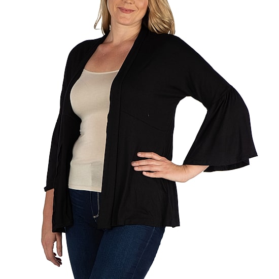 24seven Comfort Apparel Womens Plus Midweight Softshell Vest Jacket