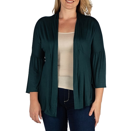 24seven Comfort Apparel Womens Plus Midweight Softshell Vest Jacket