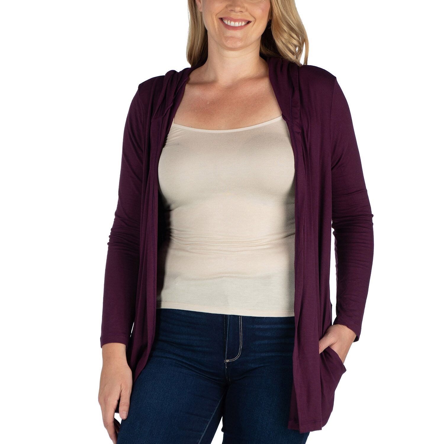 24seven Comfort Apparel Womens Plus Midweight Softshell Vest Jacket