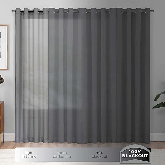 Eclipse Harper Rod Pocket Back Tab Energy Saving Blackout Single Curtain Panel