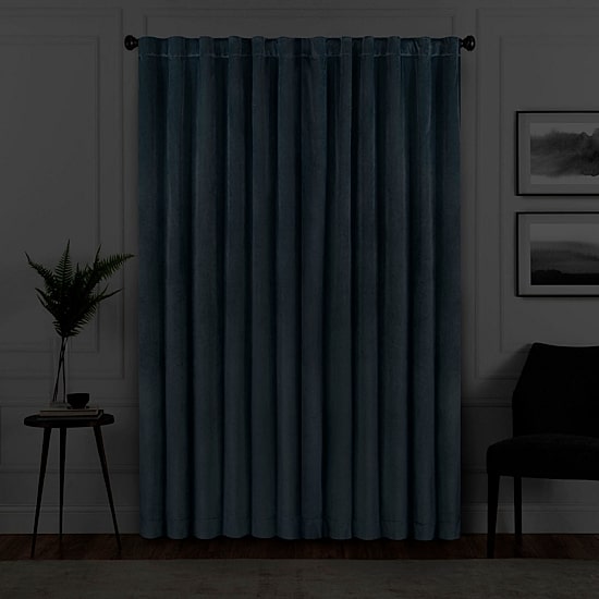 Eclipse Harper Rod Pocket Back Tab Energy Saving Blackout Single Curtain Panel