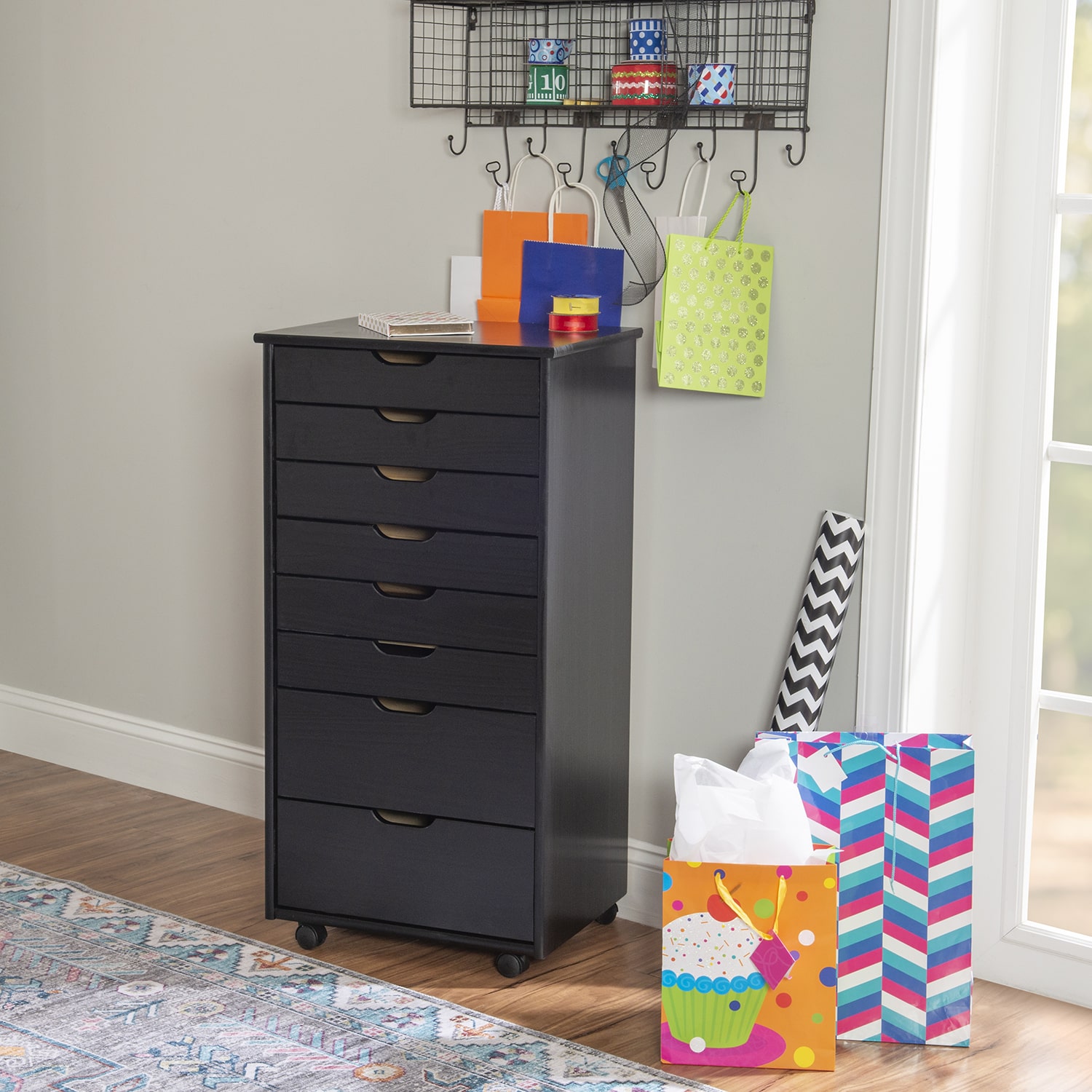 Linon Culton Office + Library Collection 8-Drawer File Cabinet