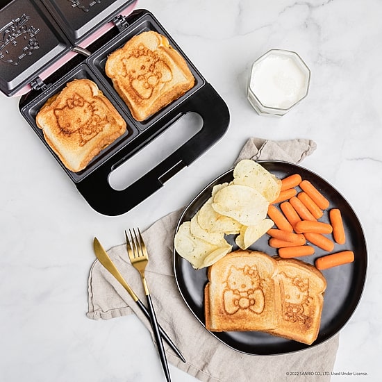 Uncanny Brands Hello Kitty® Red Grilled Cheese Maker- Panini Press and Compact Indoor Grill