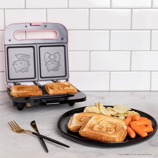 Uncanny Brands Hello Kitty® Red Grilled Cheese Maker- Panini Press and Compact Indoor Grill