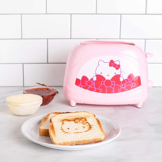Uncanny Brands Hello Kitty® Two-Slice Toaster- Toasts Your Favorite Kitty On Your Toast