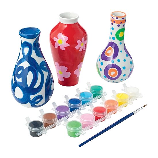 MindWare Paint Your Own Porcelain Vases