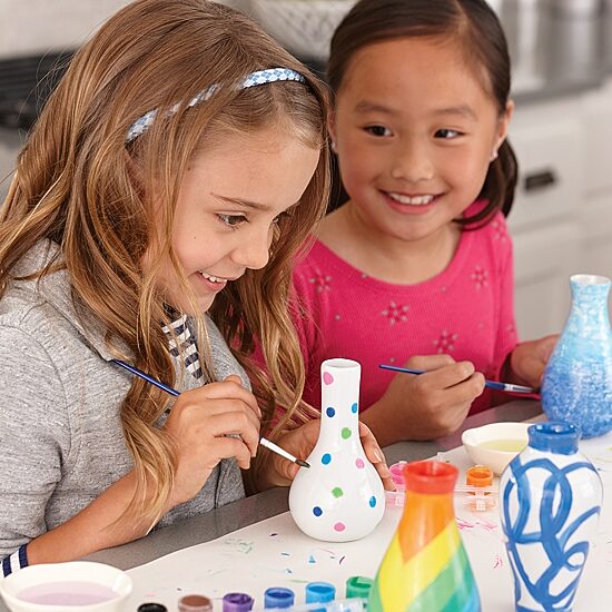 MindWare Paint Your Own Porcelain Vases