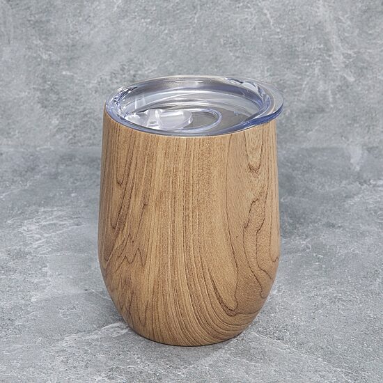 Cambridge 12oz Wood Decal Wine Tumbler
