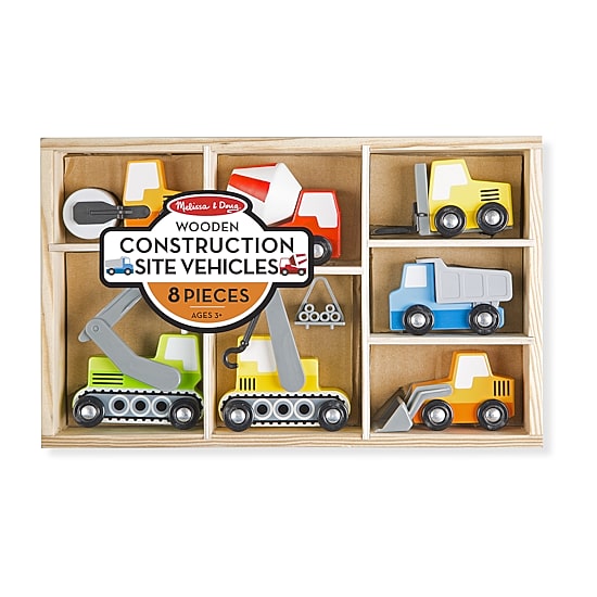 Melissa & Doug Wooden Construction Site Vehicles