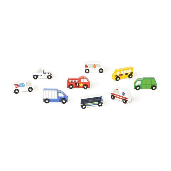 Melissa & Doug Wooden Town Vehicles Set