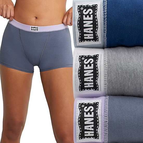 Hanes Originals Ultimate Womens Boxer Briefs 3 Pack