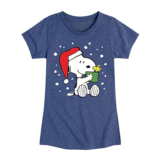 Little & Big Kid Girls Round Neck Short Sleeve Regular Fit Peanuts Graphic T-Shirt
