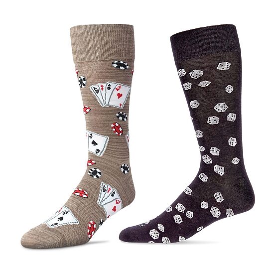 MeMoi Mens 2 Pair Crew Socks