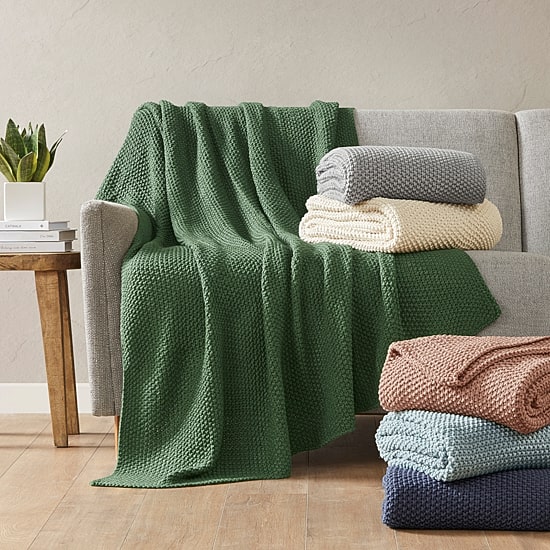 INK+IVY Bree Knit Washable Midweight Throw