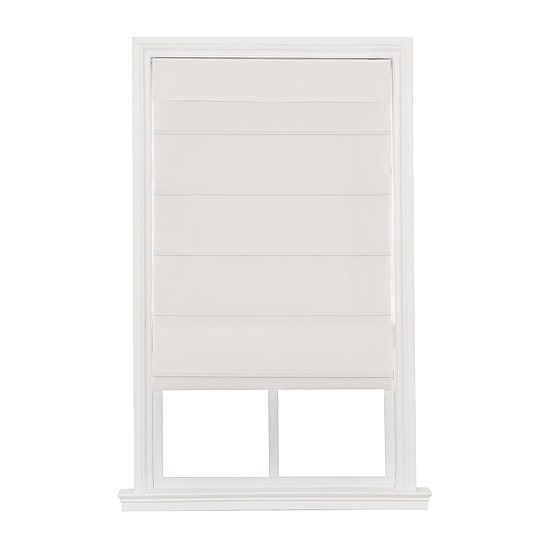 Home Basics Classic Cotton Canvas Custom Cordless Blackout Roman Shade