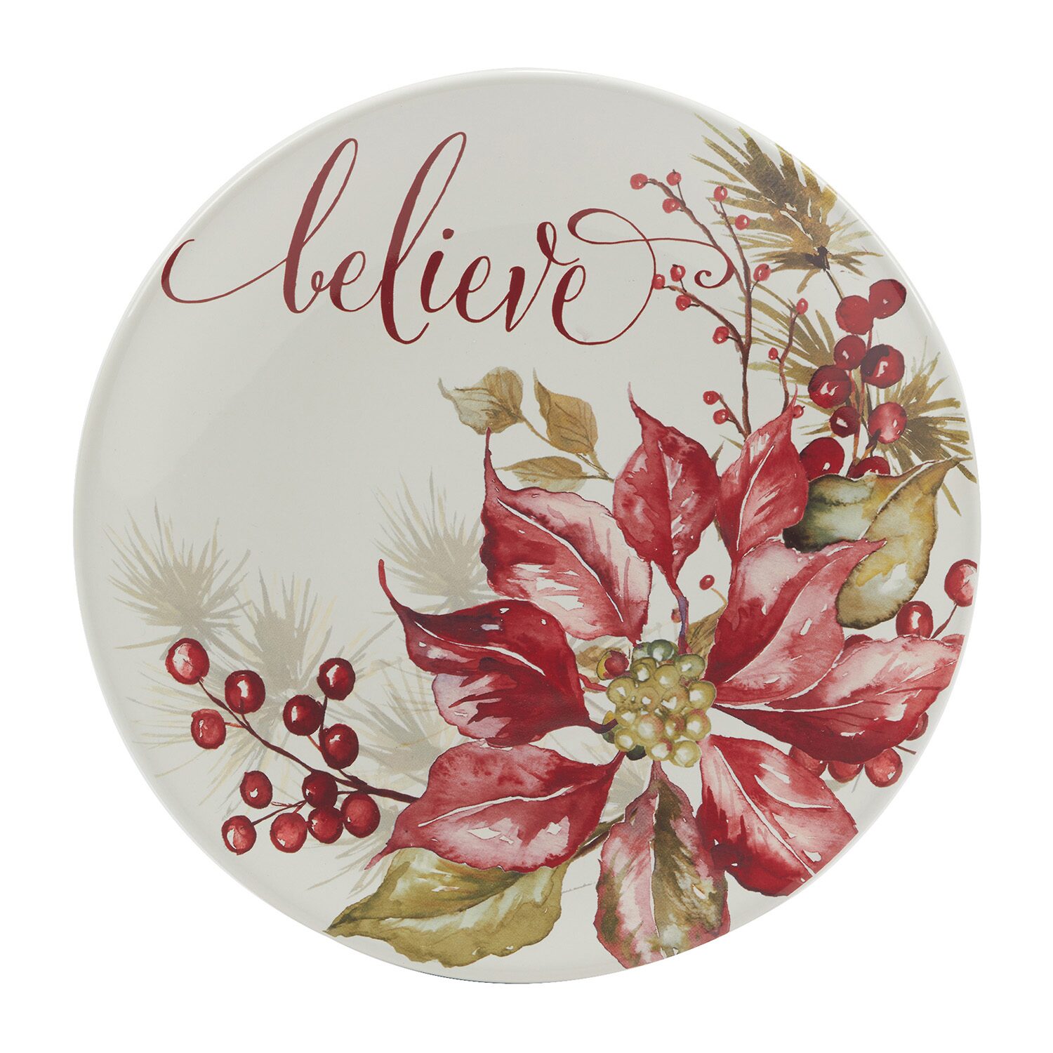 Certified International Winters Joy 4-pc. Earthenware Dessert Plate