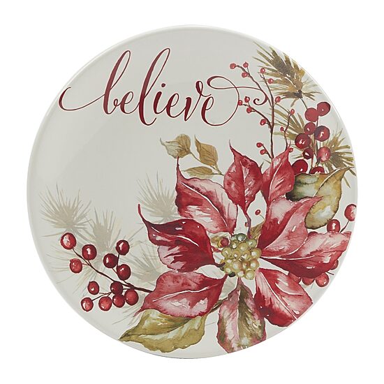 Certified International Winters Joy 4-pc. Earthenware Dessert Plate