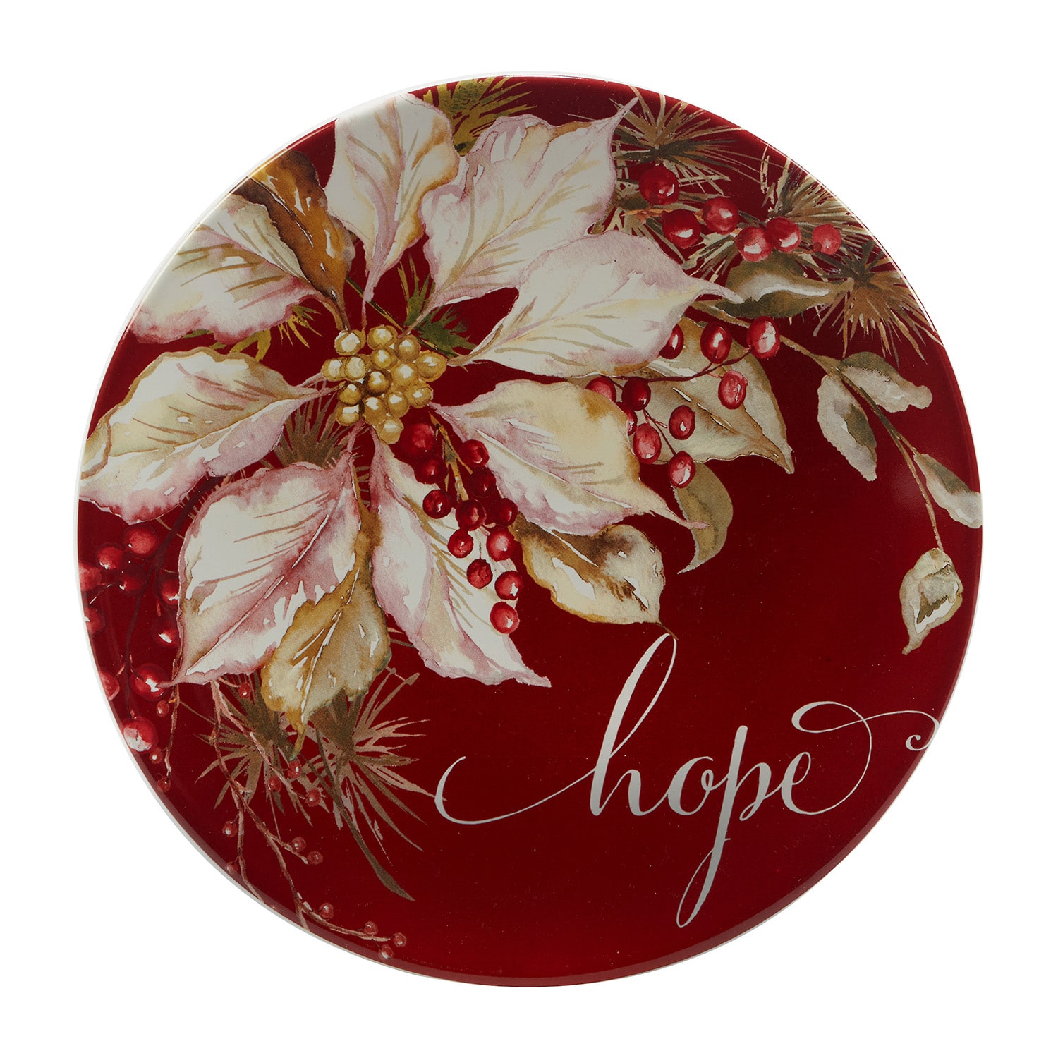 Certified International Winters Joy 4-pc. Earthenware Dessert Plate