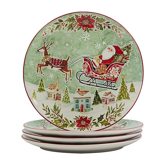 Certified International Joy Of Christmas 4-pc. Earthenware Dinner Plate