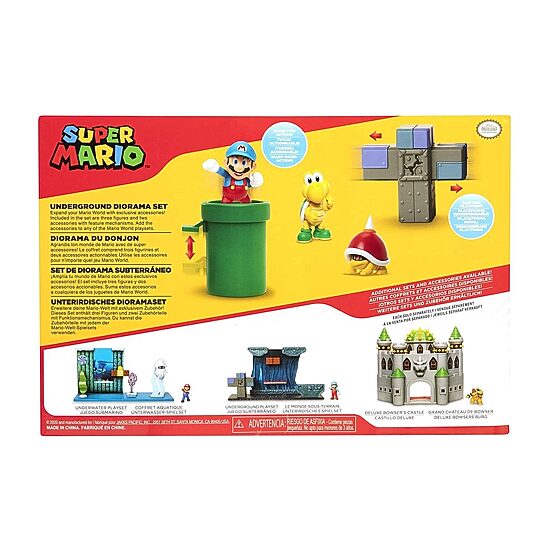 Super Mario 2.5 Inch Figure Underground Diorama Toy Playset