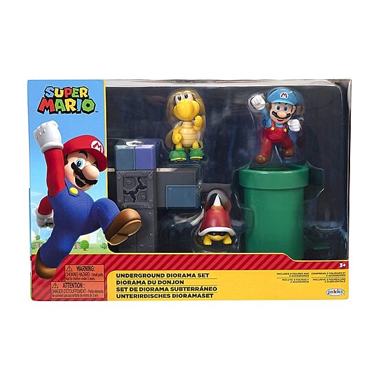 Super Mario 2.5 Inch Figure Underground Diorama Toy Playset