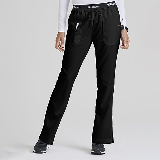 Grey's Anatomy™ by Barco Classic 4275 Aubrey 3-Pocket Low-Rise Flared Leg Womens Plus Tall Moisture Wicking Scrub Pant