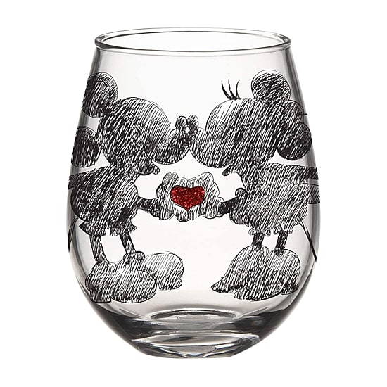 Disney Collection Mickey & Minnie 20 Oz Glass Juice Glass