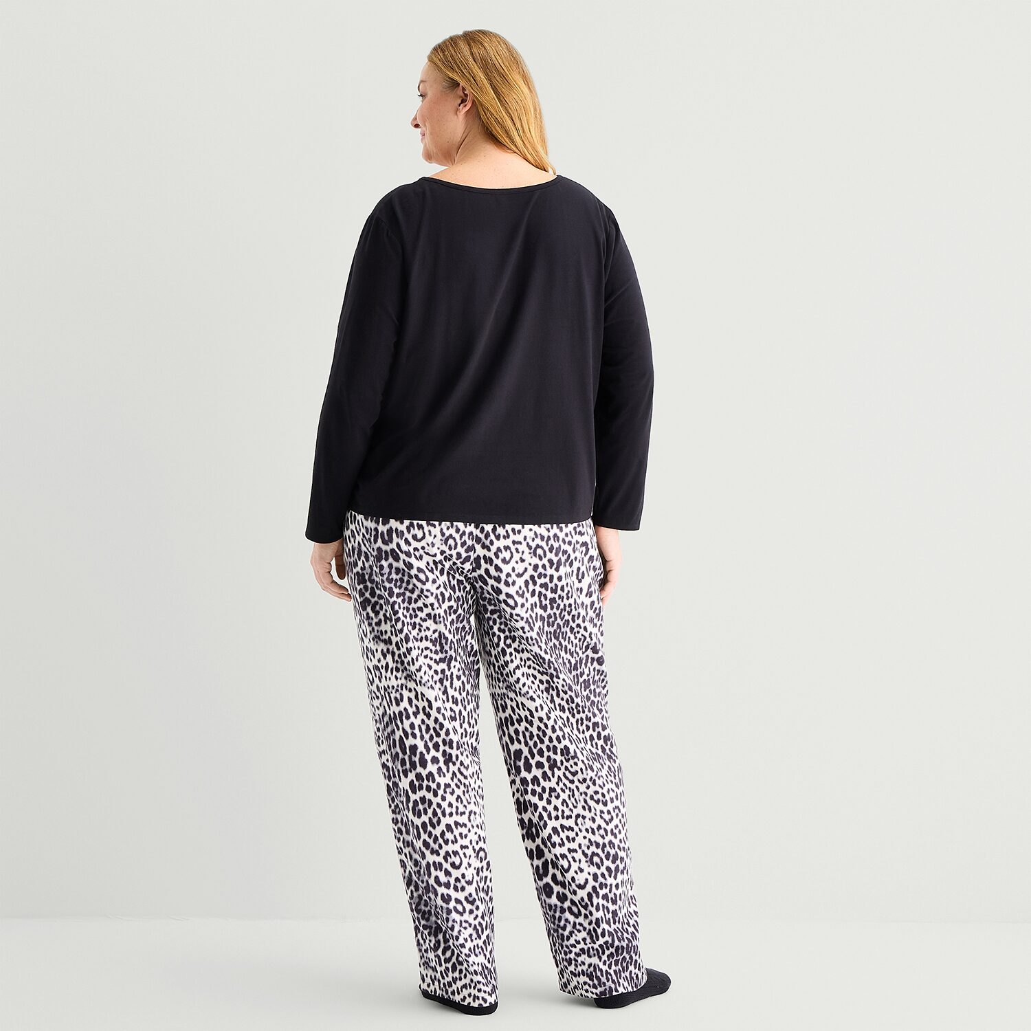 Liz Claiborne Womens Crew Neck Long Sleeve 4-pc. Pajama Set