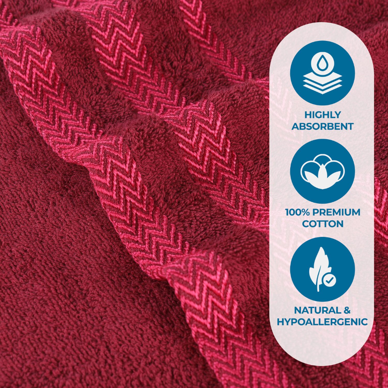 SUPERIOR® Hays Collection | 100% Cotton 6-pc. Quick Dry Solid Bath Towel Set